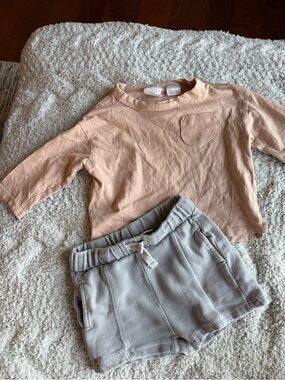 Zara Peach Long Sleeve Top